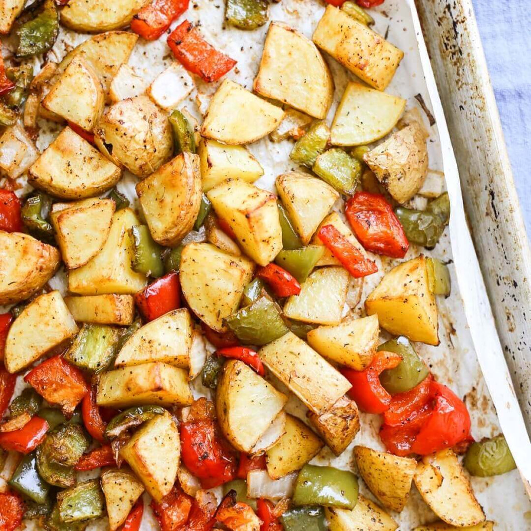 Breakfast Peppers, Potatoes, and Onions - Try Vegan Meal Delivery Vegan Home Meal Delivery